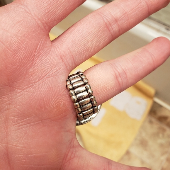 Silver Turquoise Statement Ring - Picture 5 of 5